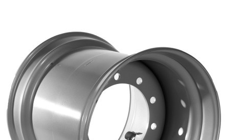 Agroindustriale Jantsa 24.00x22.5 WHEEL JANTSA (240240) RAL 9006 SILVER 281-335-10 ET-100 A3 INCL. VALVE PROTECTOR  / R22.5